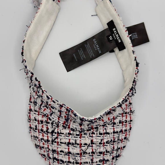 Balmain Red/White/Black Visor - Stylish Accessory for Resale - Picture 2 of 5